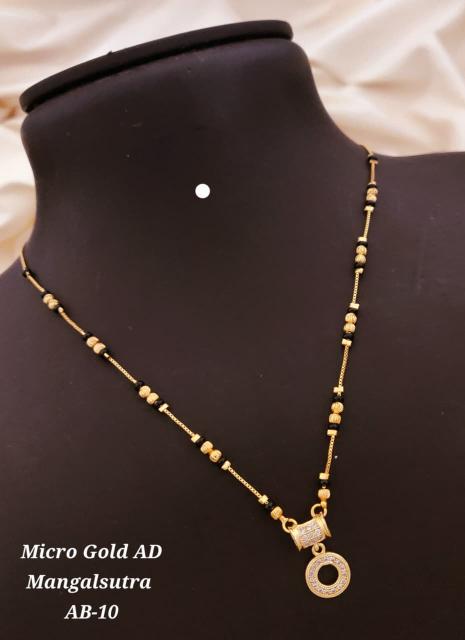Micro gold ad manglsutra ab 10 Surat imitation jewellery wholesale market
